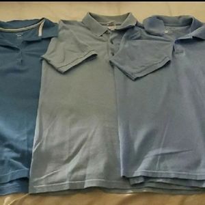 EUC S/S BLUE POLO SHIRT LOT(S, M, 2X)